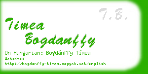 timea bogdanffy business card
