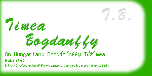 timea bogdanffy business card